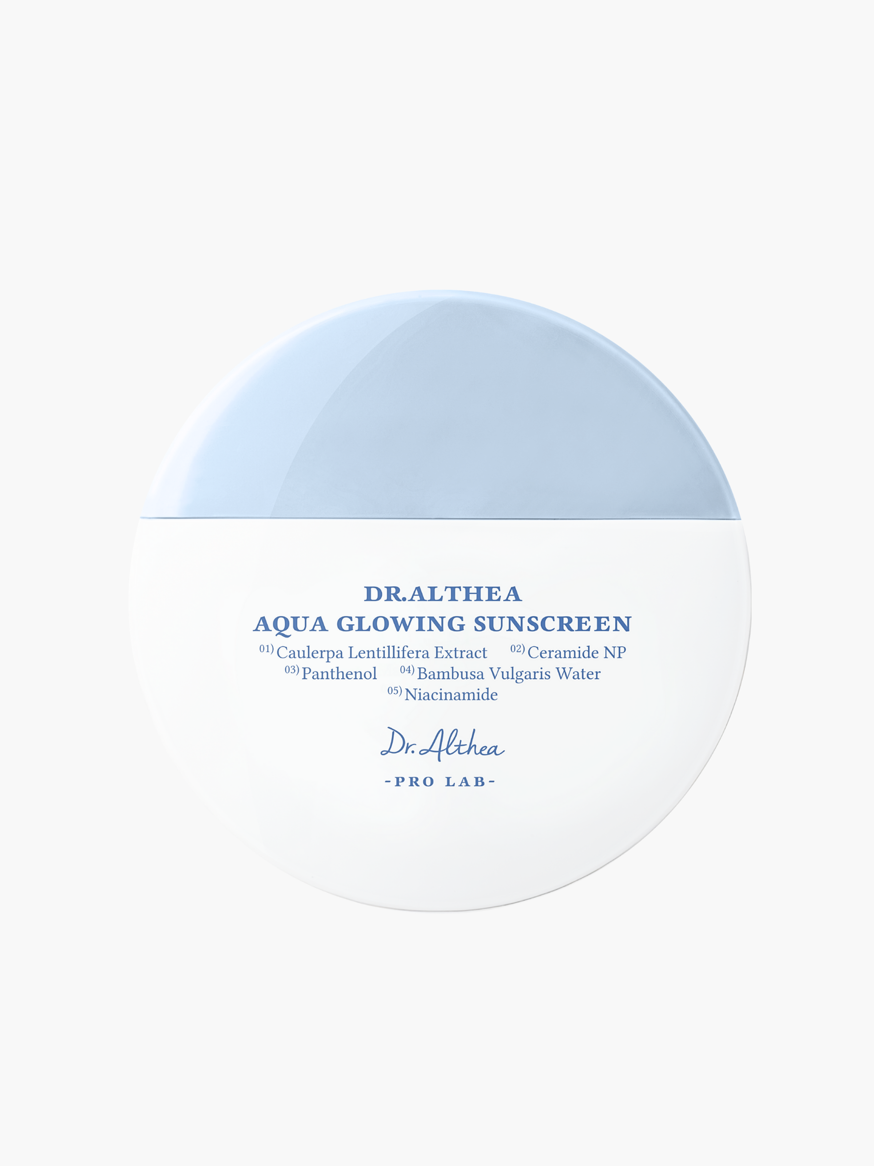 Dr. Althea Aqua Glowing Sunscreen, saules aizsargkrēms sejai ar vieglu mitrinošu tekstūru un mirdzošu finišu, palīdz aizsargāt ādu ikdienā un padara ādu vizuāli gludāku, piemērots kā bāze zem grima, korejas kosmētika Latvijā