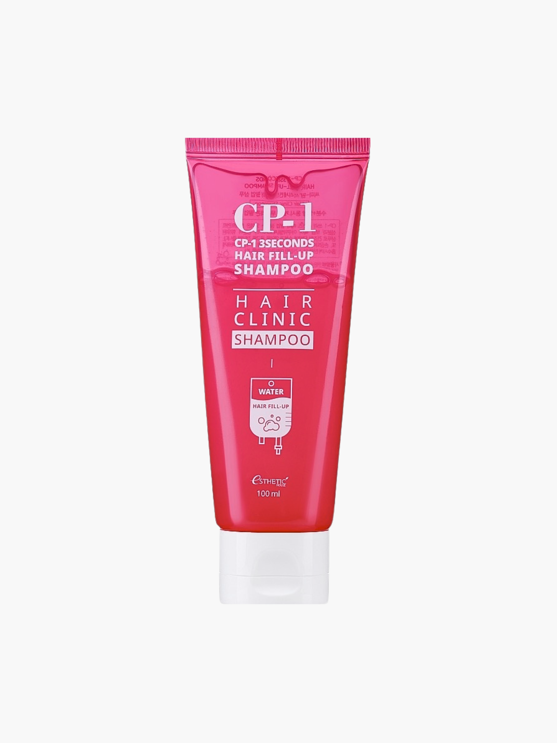 CP-1 3 Seconds Hair Fill-Up Shampoo 100 ml, atjaunojošs šampūns matiem, maigi attīra un palīdz stiprināt bojātus un trauslus matus, samazina lūšanu un pūkošanos, piešķir gludumu un spīdumu, piemērots sausiem un krāsotiem matiem, ceļojumu izmērs, korejas kosmētika Latvijā