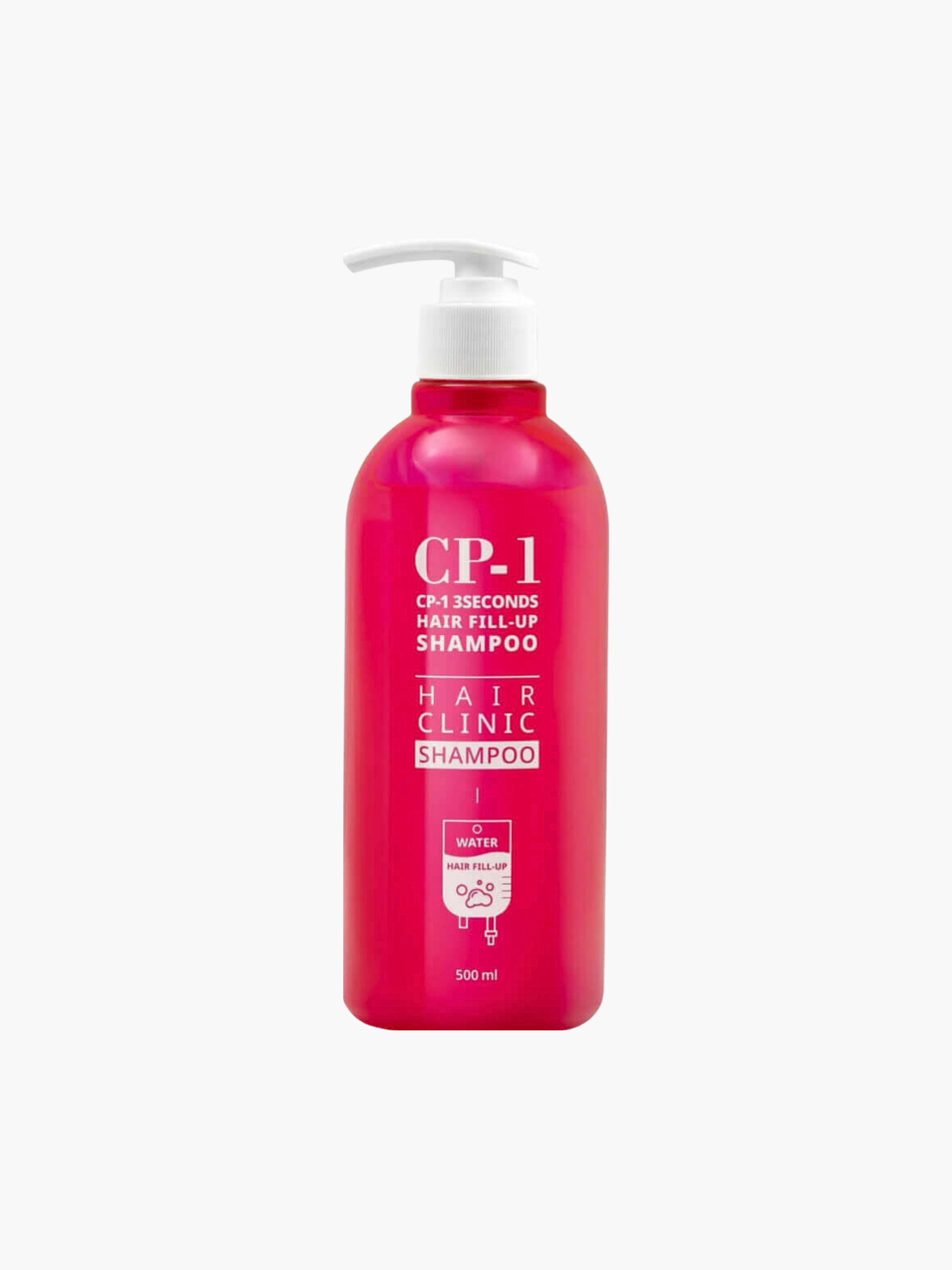 CP-1 3 Seconds Hair Fill-Up Shampoo 500 ml, atjaunojošs šampūns bojātiem un porainiem matiem, maigi attīra, palīdz samazināt lūšanu un pūkošanos, piešķir gludumu un spīdumu, uzlabo matu elastību un mīkstumu, piemērots ikdienas lietošanai, korejas kosmētika Latvijā