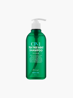 CP-1 Tea Tree Mint Shampoo 500 ml, atsvaidzinošs šampūns galvas ādas komfortam, ar tējas koka un piparmētras efektu, palīdz līdzsvarot galvas ādu, mazina diskomfortu un taukošanos, maigi attīra, piešķir viegluma sajūtu, nesausina, piemērots ikdienas lietošanai, korejas kosmētika Latvijā