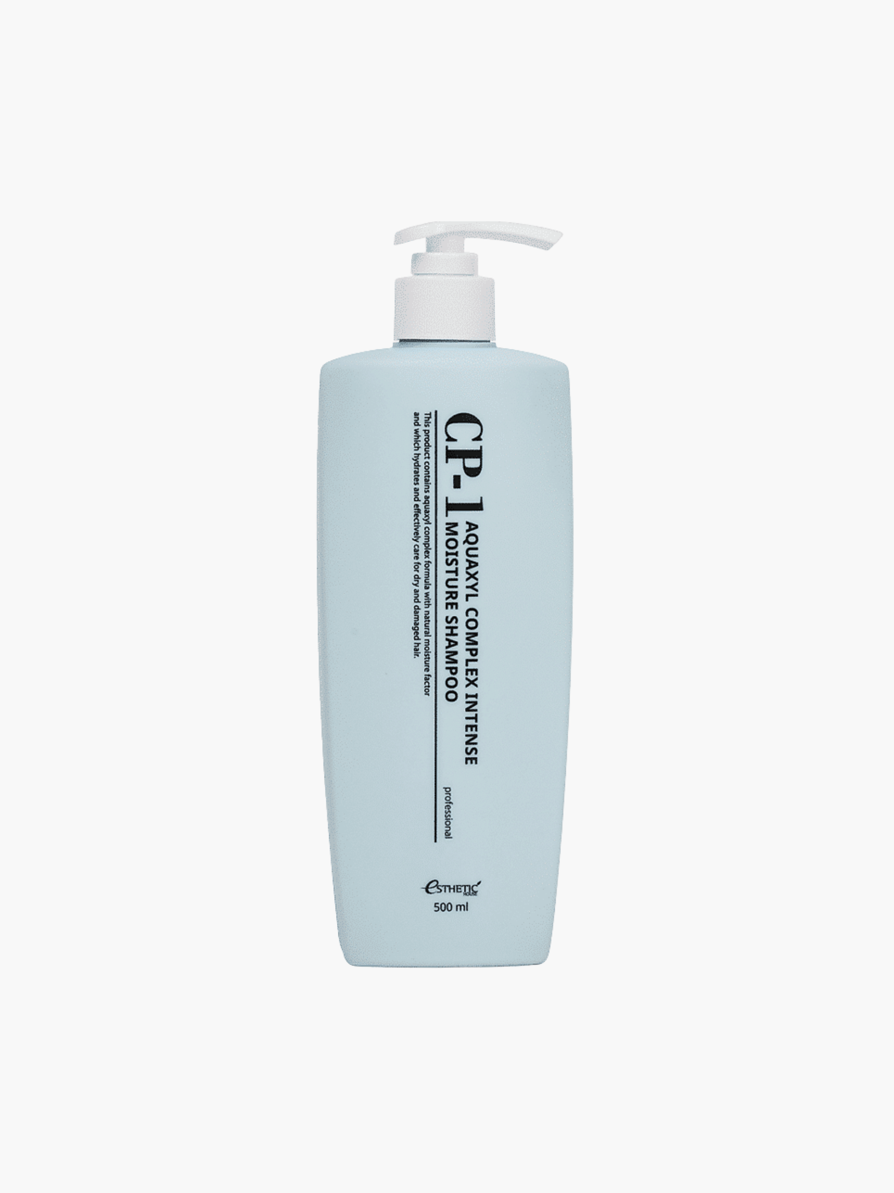 CP-1 Aquaxyl Complex Intense Moisture Shampoo 500 ml, intensīvi mitrinošs šampūns sausiem un dehidrētiem matiem, saudzīgi attīra, palīdz atjaunot mitruma līdzsvaru, piešķir maigumu un spīdumu, samazina pūkošanos, atvieglo ķemmēšanu, korejas kosmētika Latvijā
